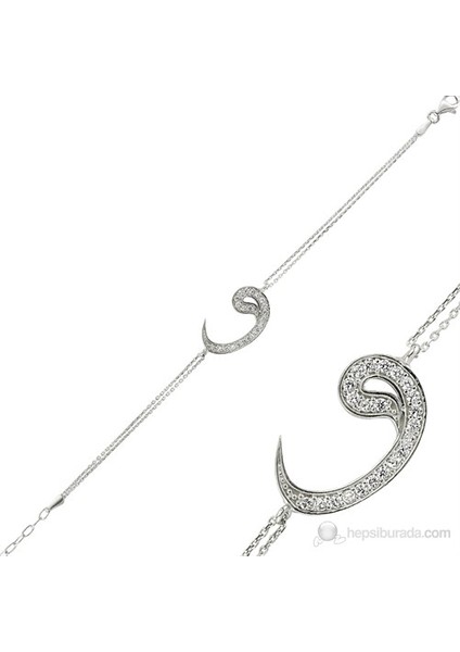 Tekbir Silver 925 Zirkon Taşlı Vav Bileklik BR0460089