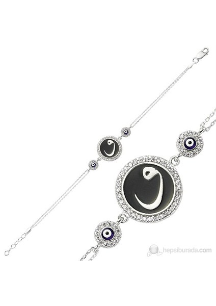 Gumush 925 Osmanlı Takıları Nazarlı Vav Bileklik BR0460125