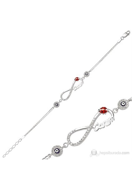 Gumush 925 Nazar Boncuklu Sonsuzluk Canım Bileklik Br0460128