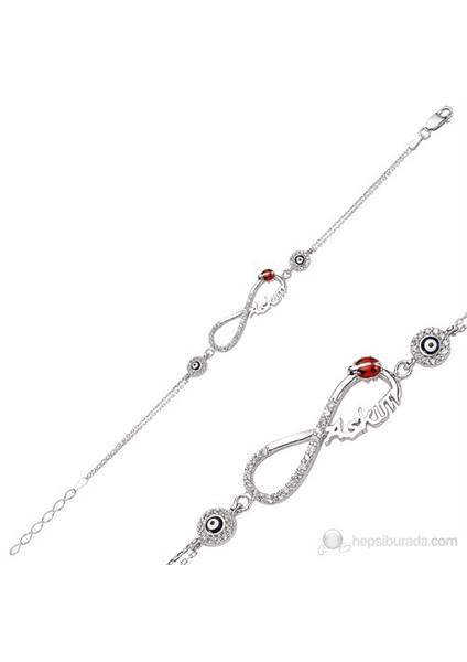 Bayan Lili Nazar Boncuklu Sonsuzluk Aşkım Bileklik
