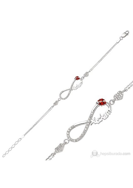 Bayan Lili Kalpli Sonsuzluk Aşkım Bileklik