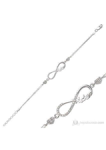 Bayan Lili Kalpli Sonsuzluk Aşkım Bileklik