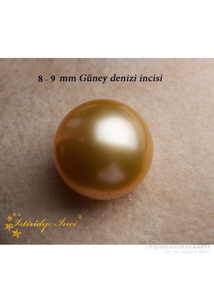 Efsane Safir Kolye Seti ( 8-9 Mm Sarı Güney Denizi Aaa Kalite)
