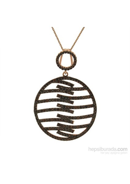 Altınsepeti Gümüş Halka Siyah Taşlı Kolye Astm019587