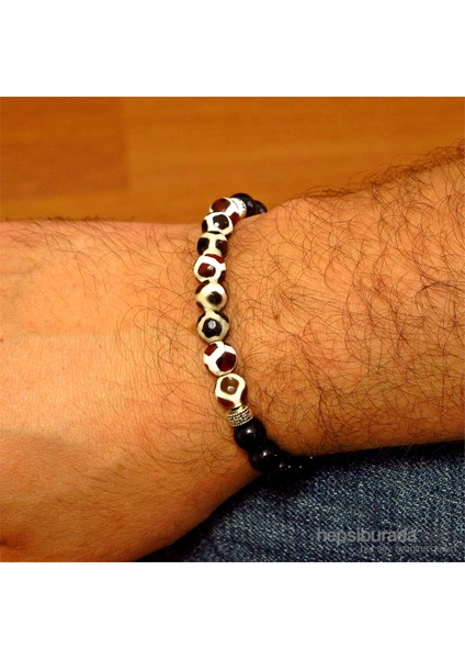 Akik Parlak Oniks Doğal Taşlı Bileklik B772 fiyatları