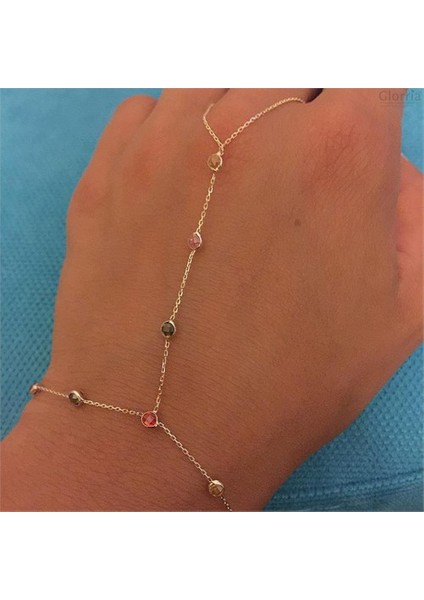 14 Ayar Altın Taşlı Şahmeran Bileklik modelleri