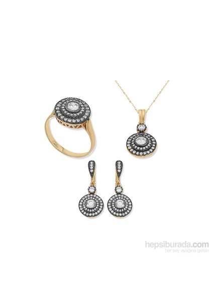 Zirkon Taşlı Gümüş Set 438178