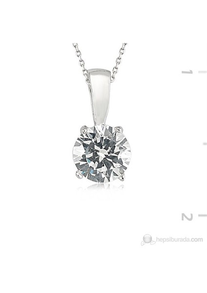 Tekbir Silver Gümüş Zirkon Taşlı Kolye