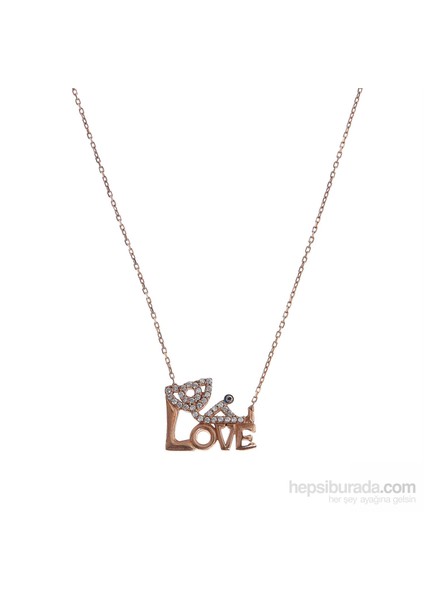 925 Ayar Gümüş Love Aşk Kolye