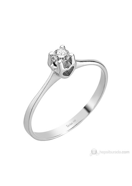 0,10 Karat Pırlanta Tektaş Yüzük
