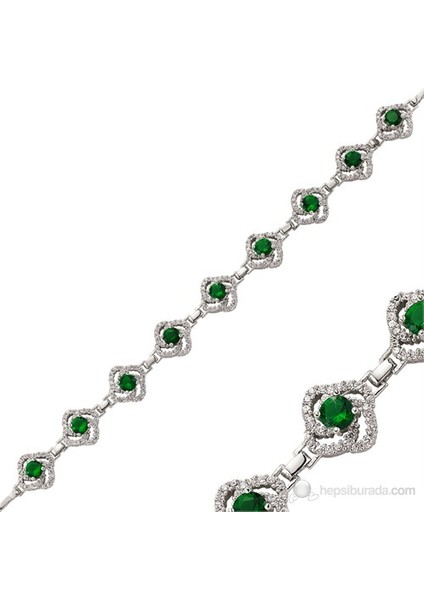 925 Zirkon Taşlı Gümüş Bileklik Br0470152