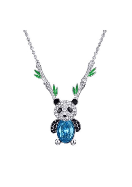 Swarovski® Taşlı Özel Tasarım Panda Kolye