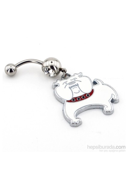 Bulldog Göbek Piercing Köpek P123