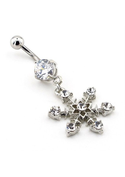 Taşlı Kar Tanesi Göbek Piercing P114