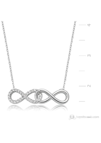 Bayan Lili Sen Ben Gümüş Kolye