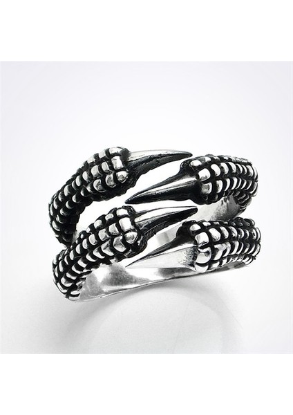 Pençe Taşsız Gümüş Erkek Yüzük