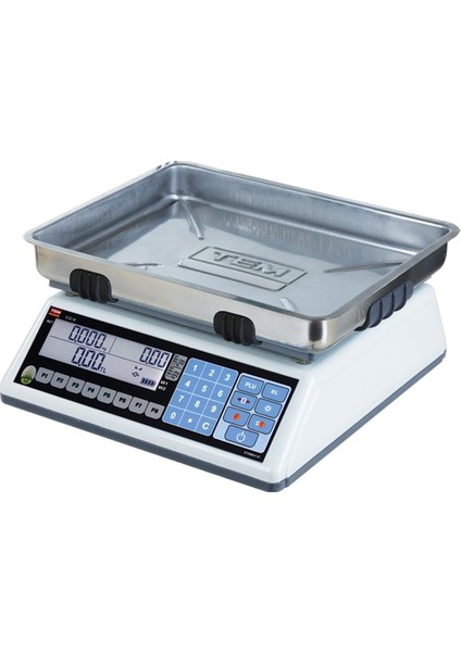 Ege-Lcd Düz 30 Kg - 5 Gr Çukur Kefeli Çift Akülü Terazi