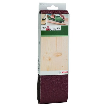 Bosch - Tank Zımpara Kağıdı 3'Lü, 75 X 533 Mm 40 Kum