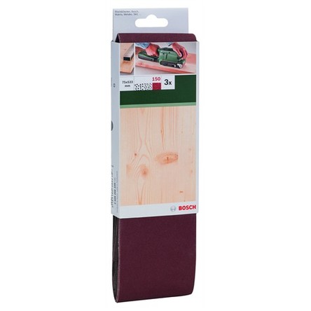 Bosch - Tank Zımpara Kağıdı 3'Lü, 75 X 533 Mm 150 Kum