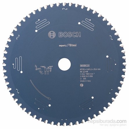 Bosch - Expert Serisi Metal İçin Daire Testere Bıçağı - 254 X 25,4 X 2,6 Mm, 60 Diş