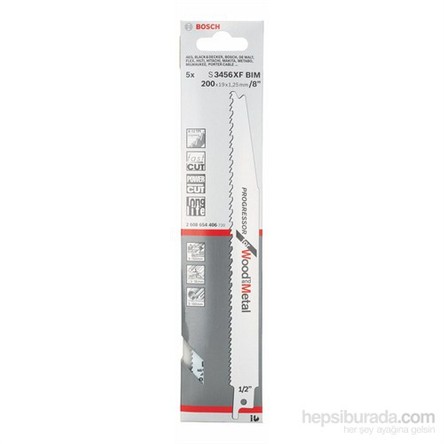 Bosch - Progressor Serisi Ahşap Ve Metal İçin Tilki Kuyruğu Bıçağı S 3456 Xf - 5'Li Paket