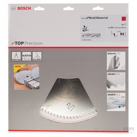 Bosch - Best Serisi Hassas Kesim Çoklu Malzemeler İçin Daire Testere Bıçağı - 305 X 30 X 2,3 Mm, 96 Diş