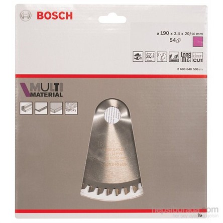 Bosch - Çoklu Malzeme İçin Daire Testere Bıçağı - 190 X 20/16 X 2,4 Mm, 54 Diş