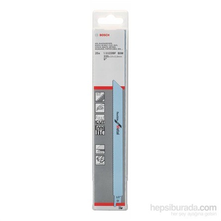 Bosch - Flexible Serisi Metal İçin Tilki Kuyruğu Bıçağı S 1122 Bf - 25'Li Paket