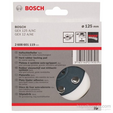 Bosch - Zımpara Tabanı - Sert, 125 Mm