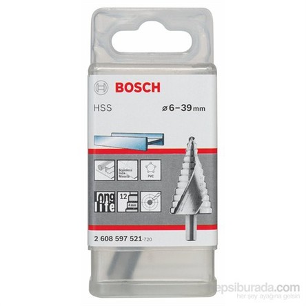Bosch - Kademeli Matkap Ucu Hss - 6 - 39 Mm, 10,0 Mm, 93,5 Mm