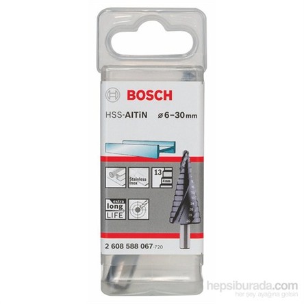 Bosch - Kademeli Matkap Ucu Hss-Altin - 6 - 30 Mm, 10,0 Mm, 93,5 Mm