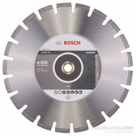 Bosch - Standard Seri Asfalt İçin Elmas Kesme Diski - 350 X 20/25,40 X 3,2 X 10 Mm
