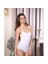Likralı İp Askılı Kadın Çıtçıtlı Body Beyaz 1
