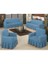 Bürümcük Maxi Koltuk Örtüsü Takımı (3+3+1+1) - Mavi 1
