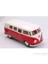 Kırmızı 1962 Volkswagen Classical Bus 1/32 Çek Bırak Die-Cast Model Araç 1