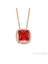 Altınsepeti Gümüş Rose Rengi Kırmızı Taşlı Kolye G418kl 1