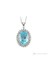 Oval Mavi Topaz Taşlı Pırlanta Anturaj Kolye 0404P0057 1