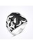Siyah Renkli Taşlı Gümüş Erkek Yüzük 1