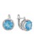 Pırlanta ve Mavi Topaz Taşlı Küpe 0407E0020 1