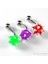 Renkli Slikon Uçlu Piercing 3 Adet Set P085 1