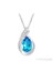 0.04 Karat Pırlanta 3.65 Mavi Topaz Damla Kolye Gzkl129 2