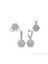 Gümüş Zirkon Taşlı Altıgen Set 438254 1