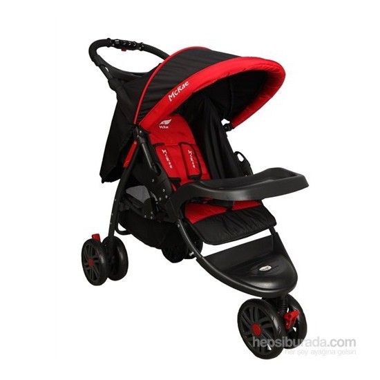 Mcrae Mc 815 Triple Jogger 3 Tekerlekli Lux Bebek Arabası - Kırmızı