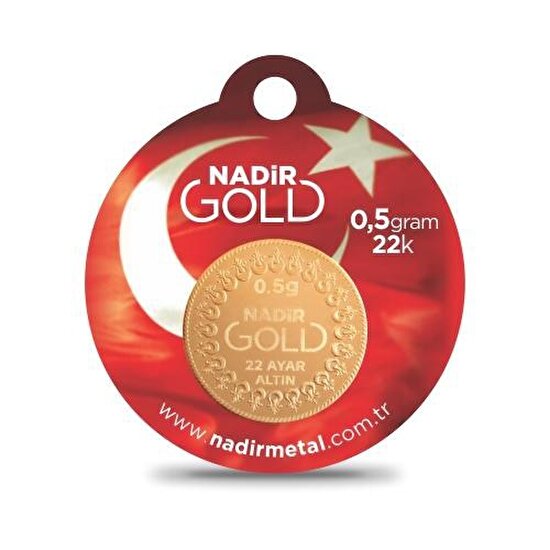 Nadir Gold 22 Ayar Külçe Gram Altın 0,5 Gr. (Yuvarlak)