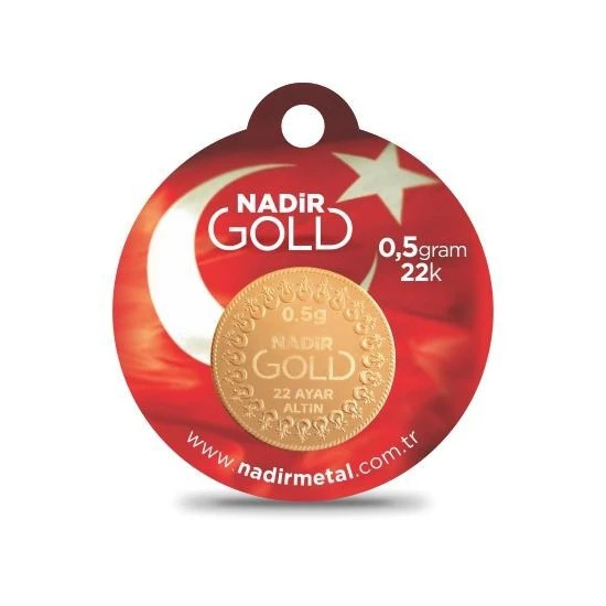 Nadir Gold 22 Ayar Külçe Gram Altın 0,5 Gr. (Yuvarlak)