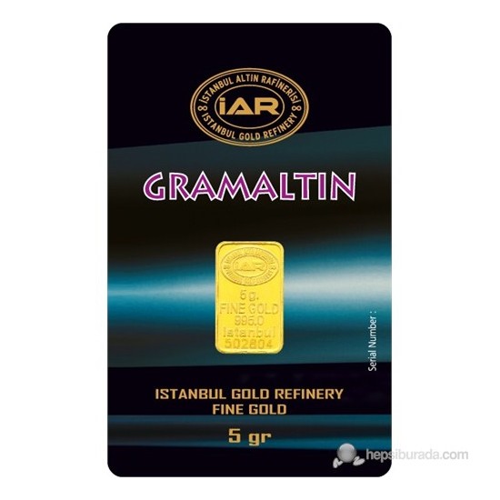 IAR 24 Ayar Gram Altın Külçe Altın 5 Gr.