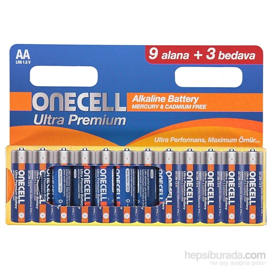 Onecell Ultra Premıum Alkalin Aa Boy Pil 9+3