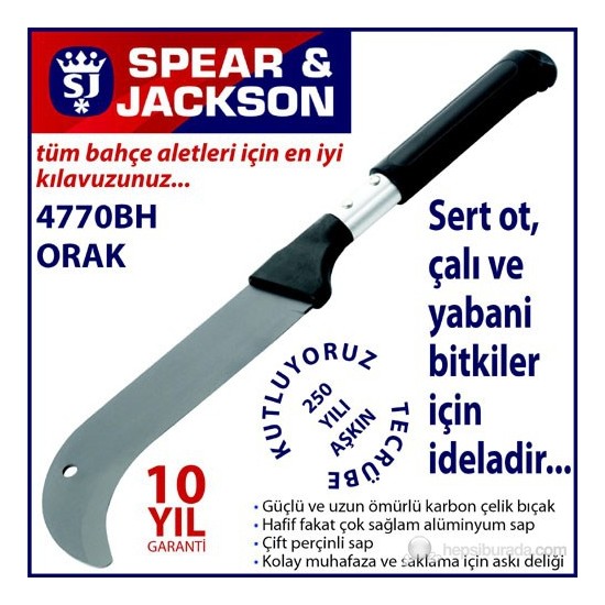 Spear And Jackson 4770Bh Orak Sert Otlar İçin