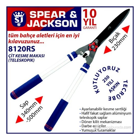 Spear And Jackson 8120Rs Çit Makası Teleskopik Saplı