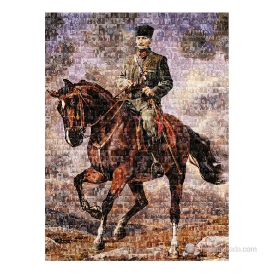 Art Puzzle 1000 Parça Puzzle Gazi Mustafa Kemal Sakarya İsimli Atıyla Kolaj